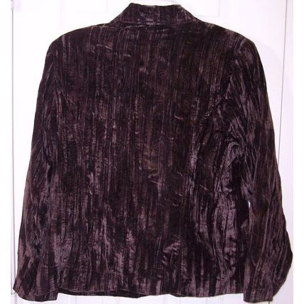NEW NY Collection Chocolate Brown Crushed Fabric Lined Blazer, Medium, $72