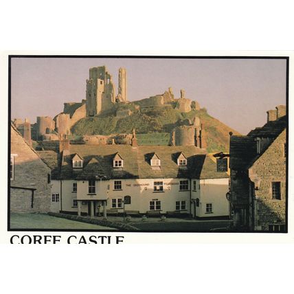 Corfe Castle Dorset England Postcard posted 1991 VGC