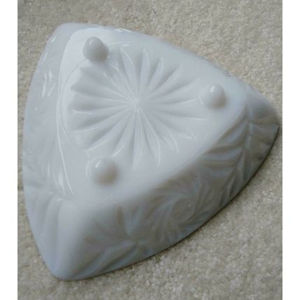 Depression Era, Triangular, Milk Glass Candy Dish