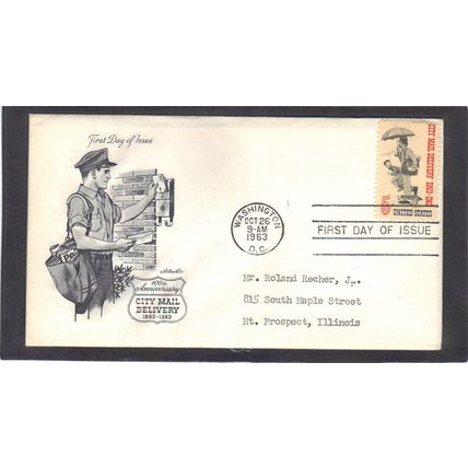 FDC Artmaster 1238 5c Mail Delivery (Cachet-Typed/A) CV42023