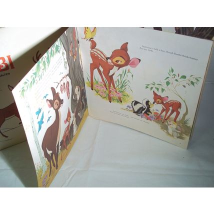 Walt Disney Bambi Vinyl LP Story and Songs Book Disneyland 3903 1969