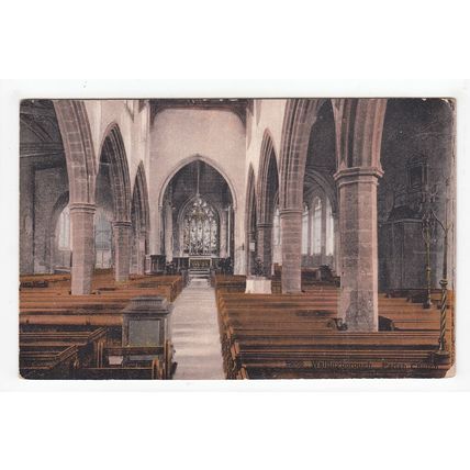 Parish Church Interior Wellingborough Postcard 1912 Northamptonshire