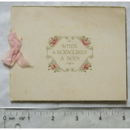 Vintage: Birthday card - When a Body Likes a Body