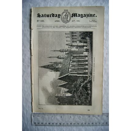 1835 The Saturday Magazine No. 180 Oxford, Hindoo riddles, Ceylon, etc.