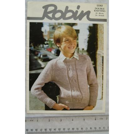 Vintage: Robin 13383 turtle sweater, DK, 61-86 cm, 24-34 inch