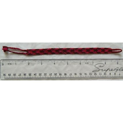 Herringbone stitch bookmark - black & red
