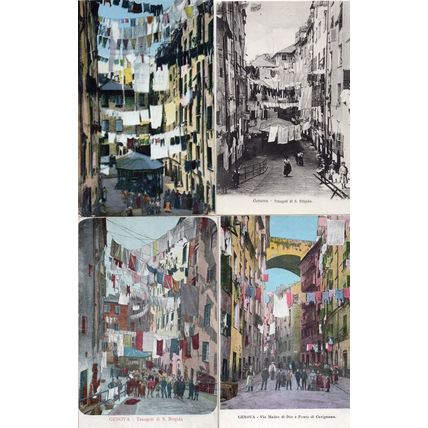 Genova Via Madre Di Dio E Ponte Di Carignano 4x Italy Postcard s