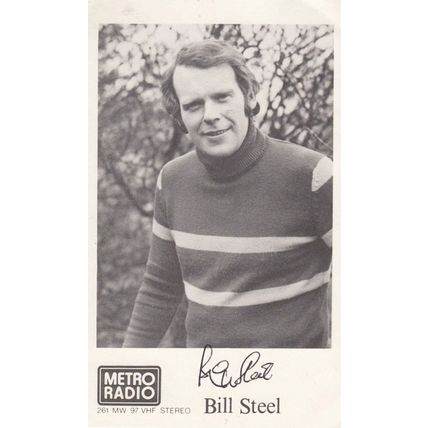 Bill Steel Vintage Metro Radio DJ Hand Signed Cast Card Photo