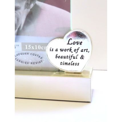 Love Photo Frame - Love is a Work of Art, Beautiful & Timeless 12.5 CM