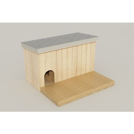 Dog House Plans DIY Large Outdoor Wooden Pet Kennel Shelter with Patio Doghouses