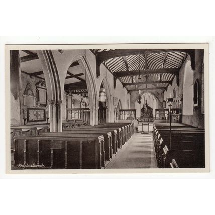 St James the Great Church Interior Staple Postcard Kent