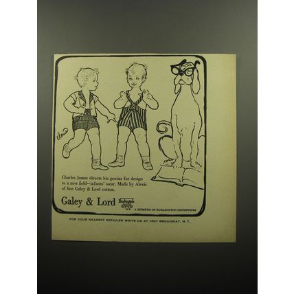 1957 Galey & Lord Charles James Infants' Wear by Alexis Advertisement