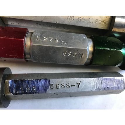 lot 3 THE PIPE MACHINERY GO NO GO PLUG GAGE 1.370 1.380 1.385 1.390 1.3854,AD