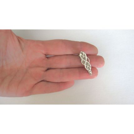 2 extra tiny small silver metal celtic infinity knot hair clip for fine thin