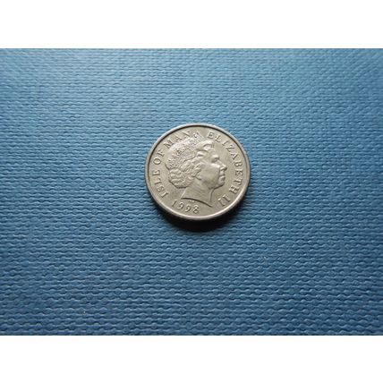 1998 ISLE OF MAN 5p COIN. ( Golfer )