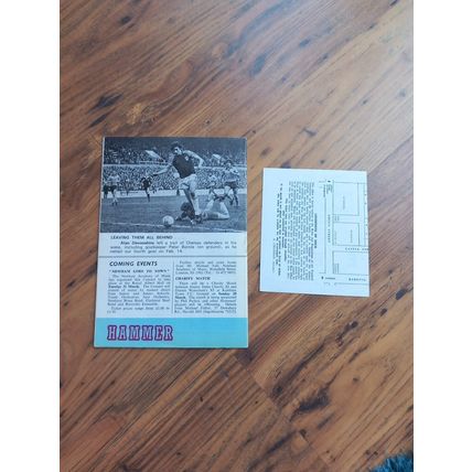 1980/81 Division 2 Programme & Ticket - West Ham vs Newcastle Hammers Champions