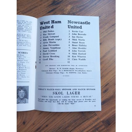 1980/81 Division 2 Programme & Ticket - West Ham vs Newcastle Hammers Champions