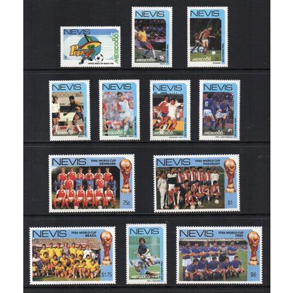 Nevis - 1986 - Mexico World Cup '86, Mint Never Hinged Set