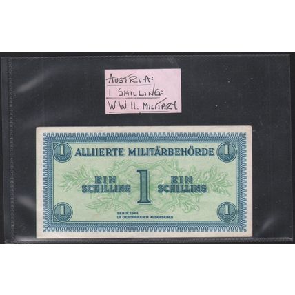 Austria..one shilling military..TDLR..Date 1944..