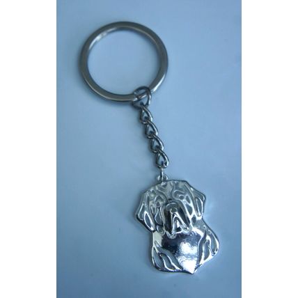 ST. BERNARD METAL KEY RING WITH KEY CHAIN & VELVET GIFT BAG