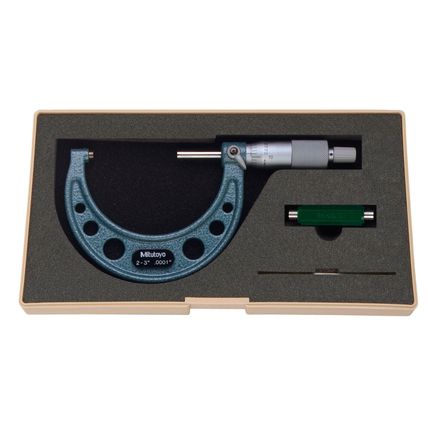 Mitutoyo 103-217 - Outside Micrometer 2-3" Range, 0.0001" Grads