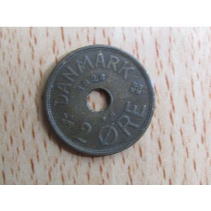 Denmark 1928 2 Ore Coin