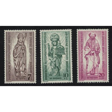 Berlin 25th Anniversary of Berlin Bishopric 3v 1955 MNH SG#B129-B131