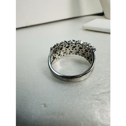 Bomb Party Sz7 Revealed BP Ring Jewelry RBP Rainbow/Colorless Clusters Rhodium P