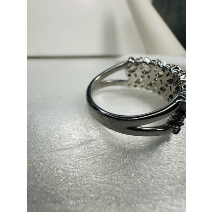 Bomb Party Sz7 Revealed BP Ring Jewelry RBP Rainbow/Colorless Clusters Rhodium P