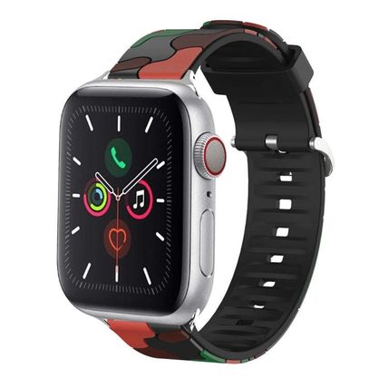Silicone Watch Strap, For Apple Watch Series 7 45mm / 6 & SE & 5 & 4 44mm / 3 &