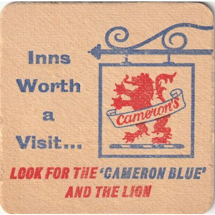 BEER MAT - CAMERONS BREWERY - DOUBLE LION EXPORT - (Cat 018) - (1962)