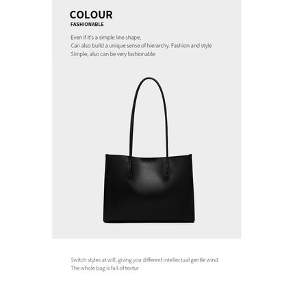 Genuine Leather Women's Shoulder Handbags Black