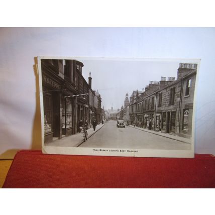 HIGH STREET, CARLUTE, Lanarkshire, SCOTLAND used vintage postcard RP 1946 pm =