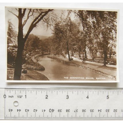 vintage postcard The Serpentine Walks, Buxton