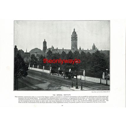 Imperial Institute And Houses Of Parliament, London, Book Illustration, c1897