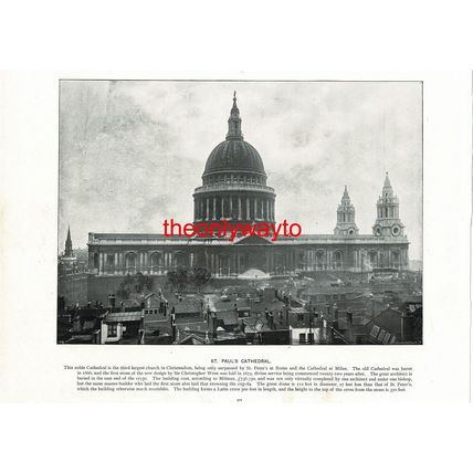 St Paul's Cathedral And Westminster Abbey, London, Book Illustration, c1897