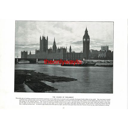 Imperial Institute And Houses Of Parliament, London, Book Illustration, c1897