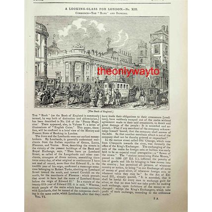 Bank Of England, London, UK, Book Illustration (Print), 1837