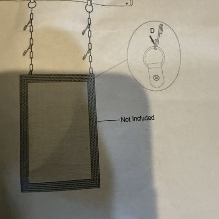Pottery Barn Hanging Picture Frame Rail Wood & Bronze 2 Chain New Boxed