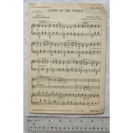 1933 Light of the world, Short Anthem Series No. 52