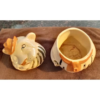 Old Vintage Original Cookie Jar Belmont Lion 11 1/2" Tall 1940's