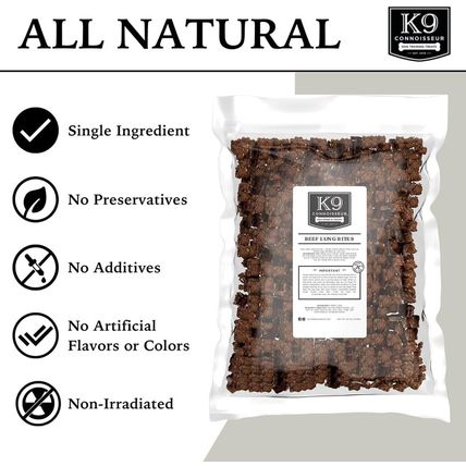 K9 Connoisseur Beef Lung Dog Training Treats All Natural & Lean, USA Made Single
