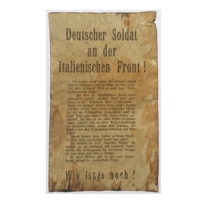Original WW2 American Artillery Shell Propaganda Leaflet Authored By Klaus Mann.