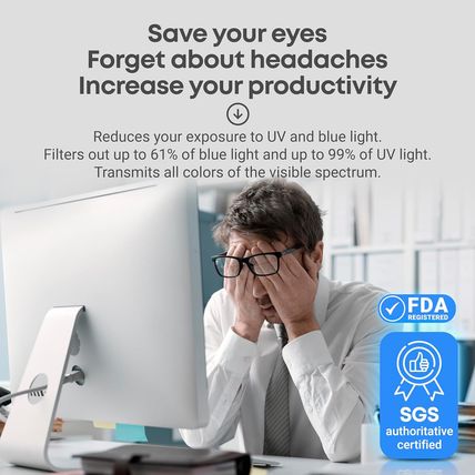 VINTEZ Blue Light Screen Protector for 23, 23.6, 23.8, 24 Inch Computer Monitor