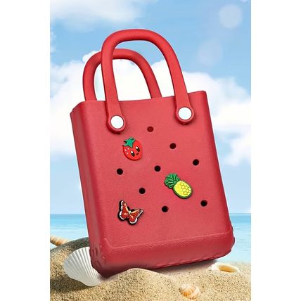 Fiery Red Waterproof EVA Hollow Tote Bag