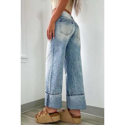 Myosotis High Rise Button Zip Fly Medium Wash Jeans