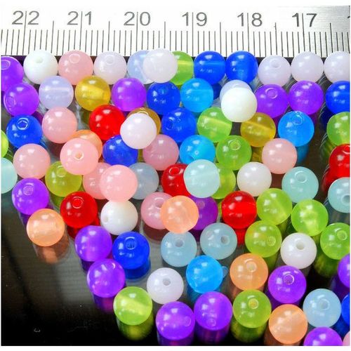 25 no. Modern Art Multi Coloured Fun 5mm Beads Jewellery Making 2015