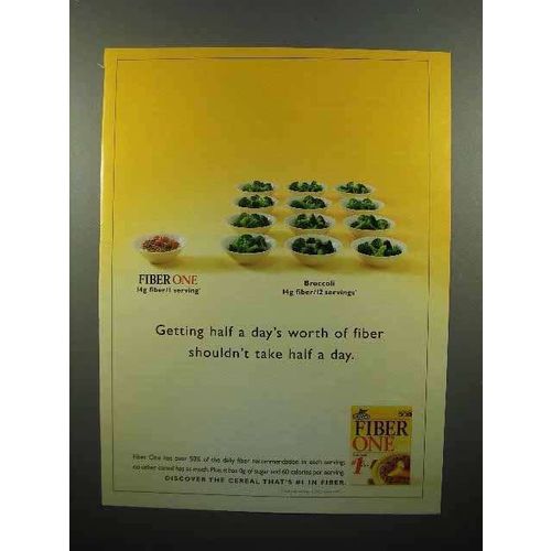 2005 General Mills Fiber One Cereal Ad - Half A Day