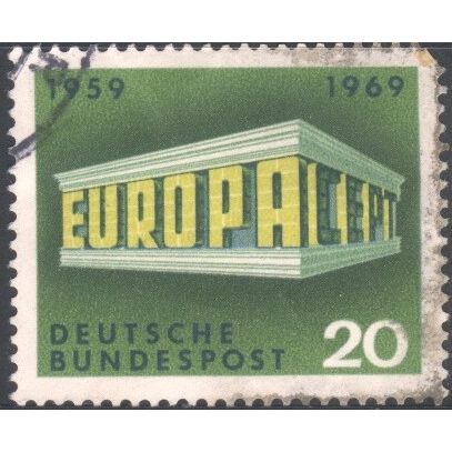Germany 1969 - SG1484 - 20pf yellow, green & black - Europa, colonnade - used