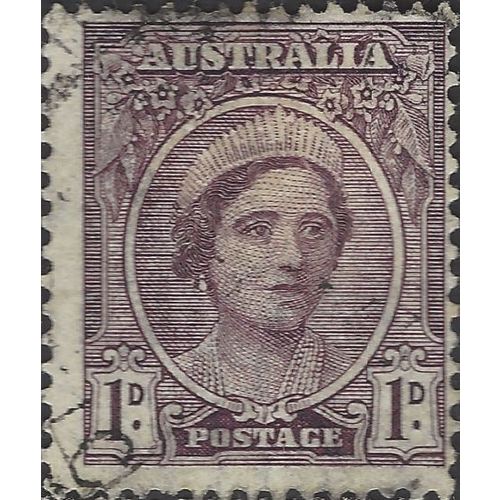 AUSTRALIA, Queen Elizabeth, Bowes Lyon, violet 1943, 1d